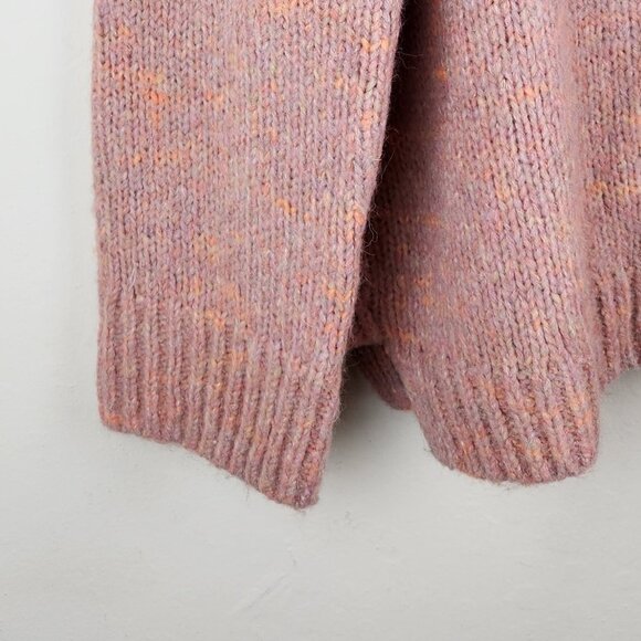 NWT Madewell Varina Wool Alpaca Blend Mockneck Sweater in Marled Cottoncandy M - Picture 7 of 13